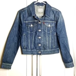 Levi’s Women's Trucker Blue Jean Jacket S40117 Dark Denim Size Small